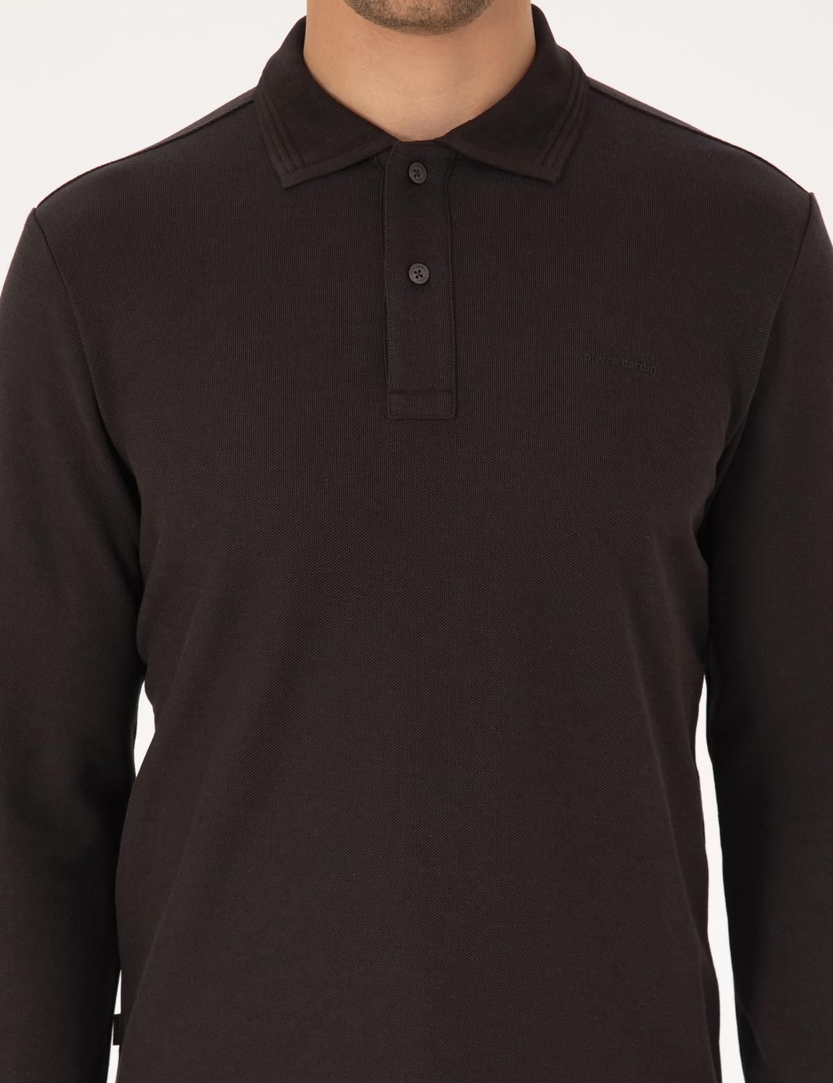 Koyu Kahverengi Slim Fit Sweatshirt - 50311678065