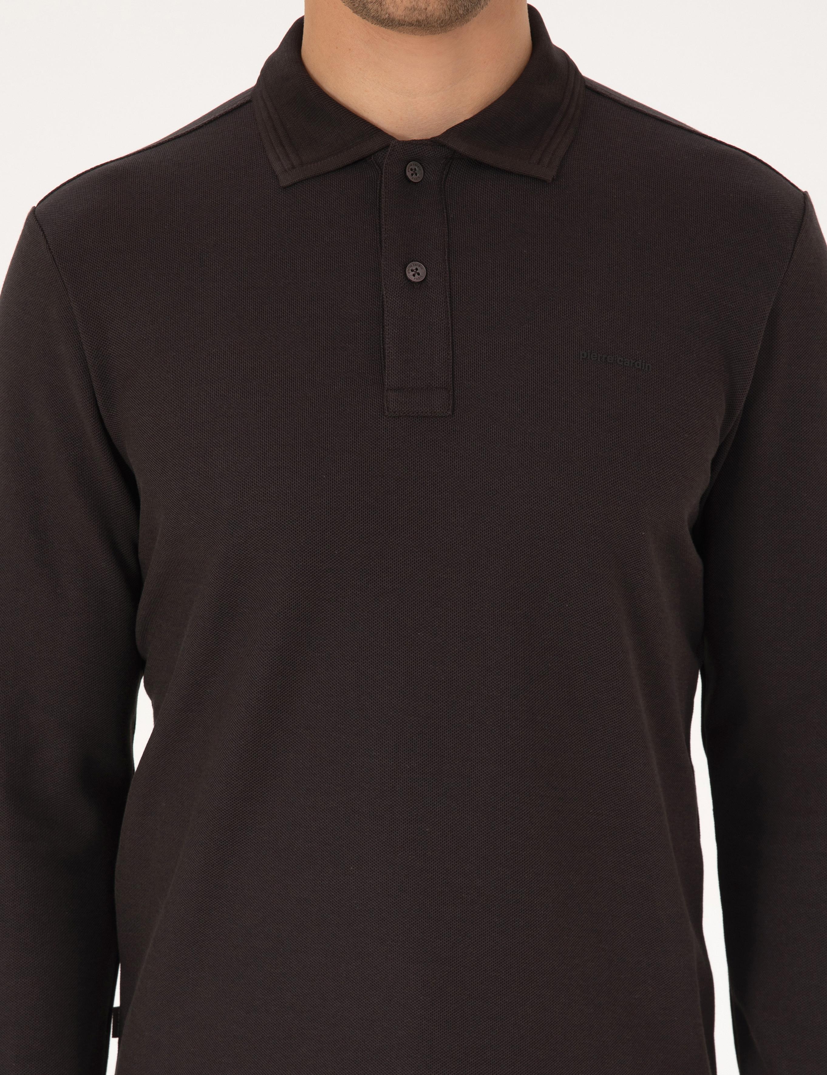 Koyu Kahverengi Slim Fit Sweatshirt