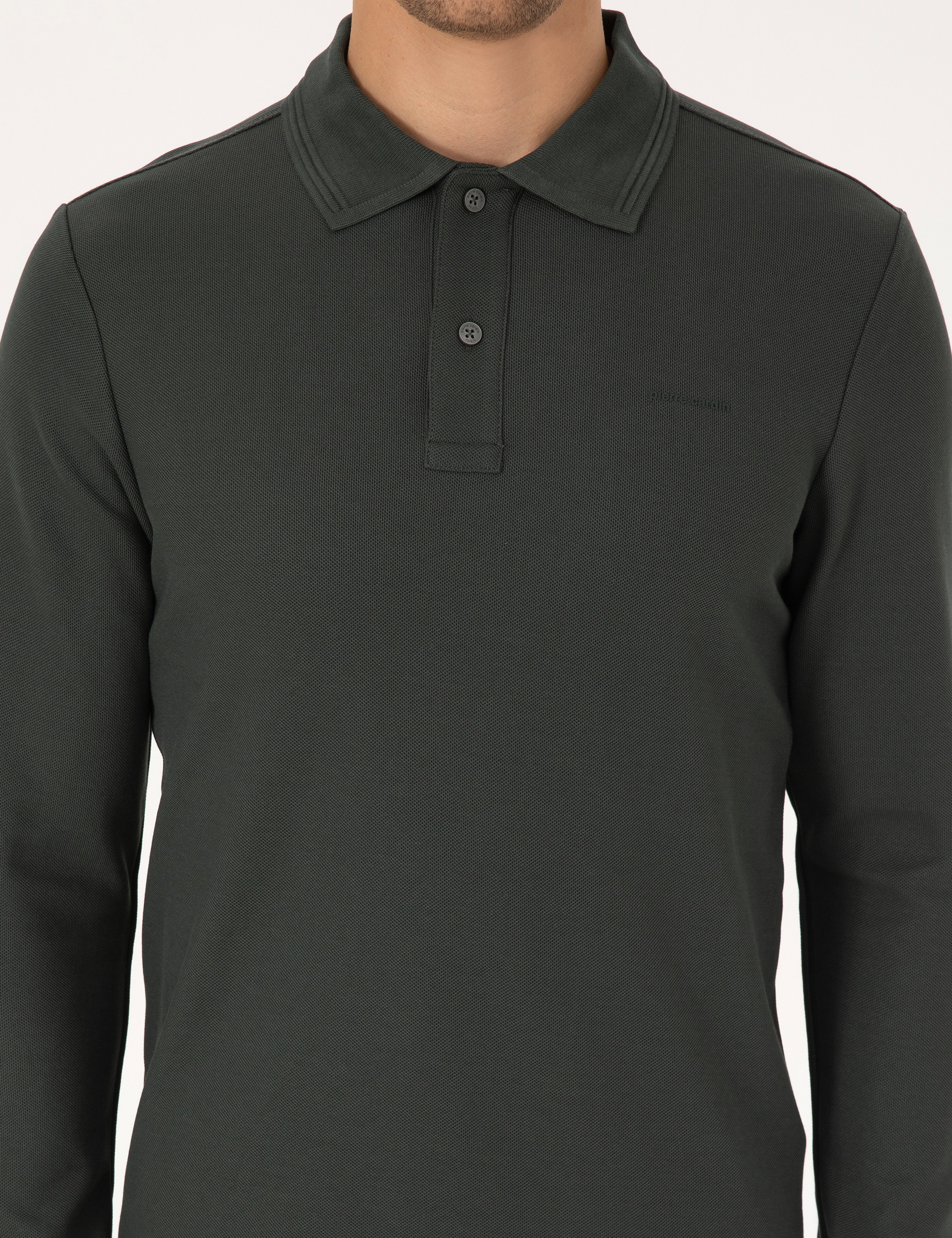 Koyu Haki Slim Fit Sweatshirt