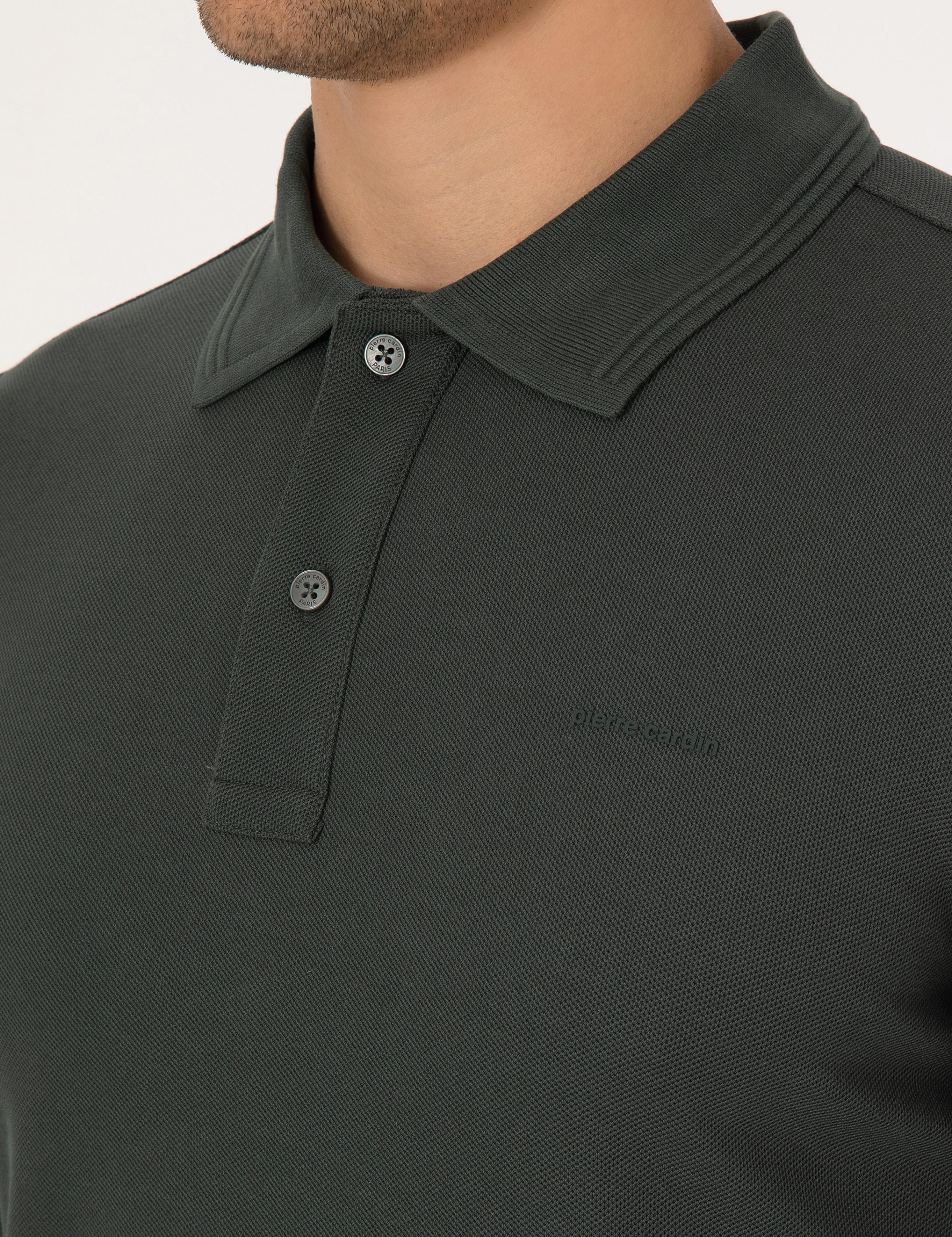 Koyu Haki Slim Fit Sweatshirt