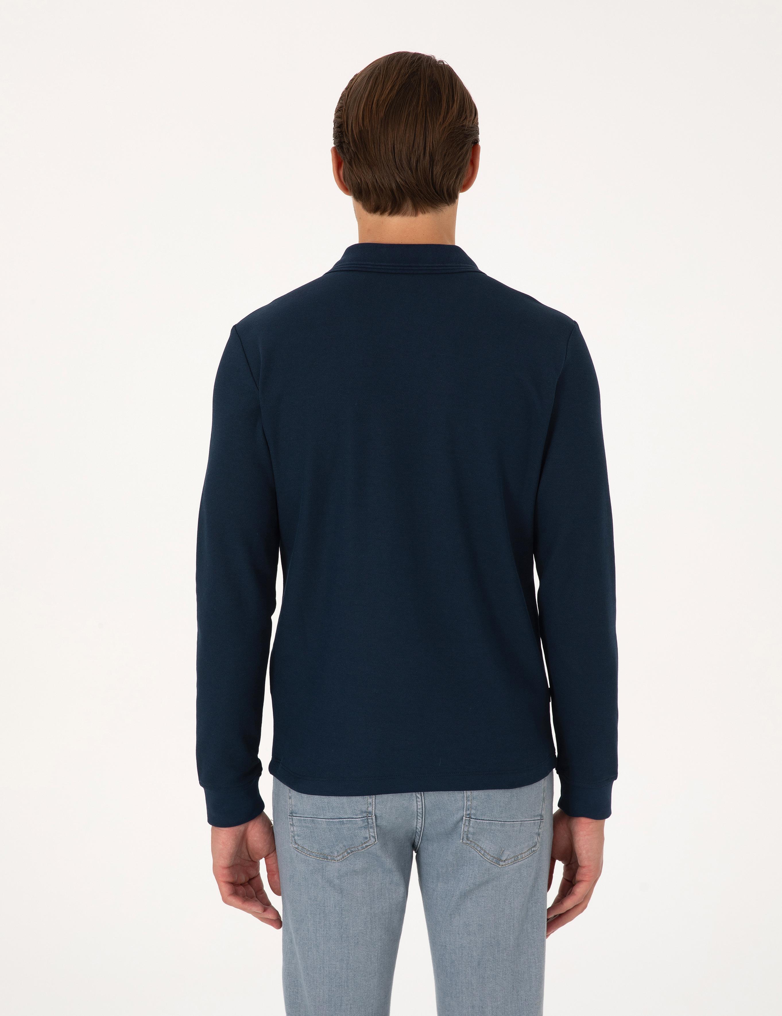 Lacivert Slim Fit Sweatshirt