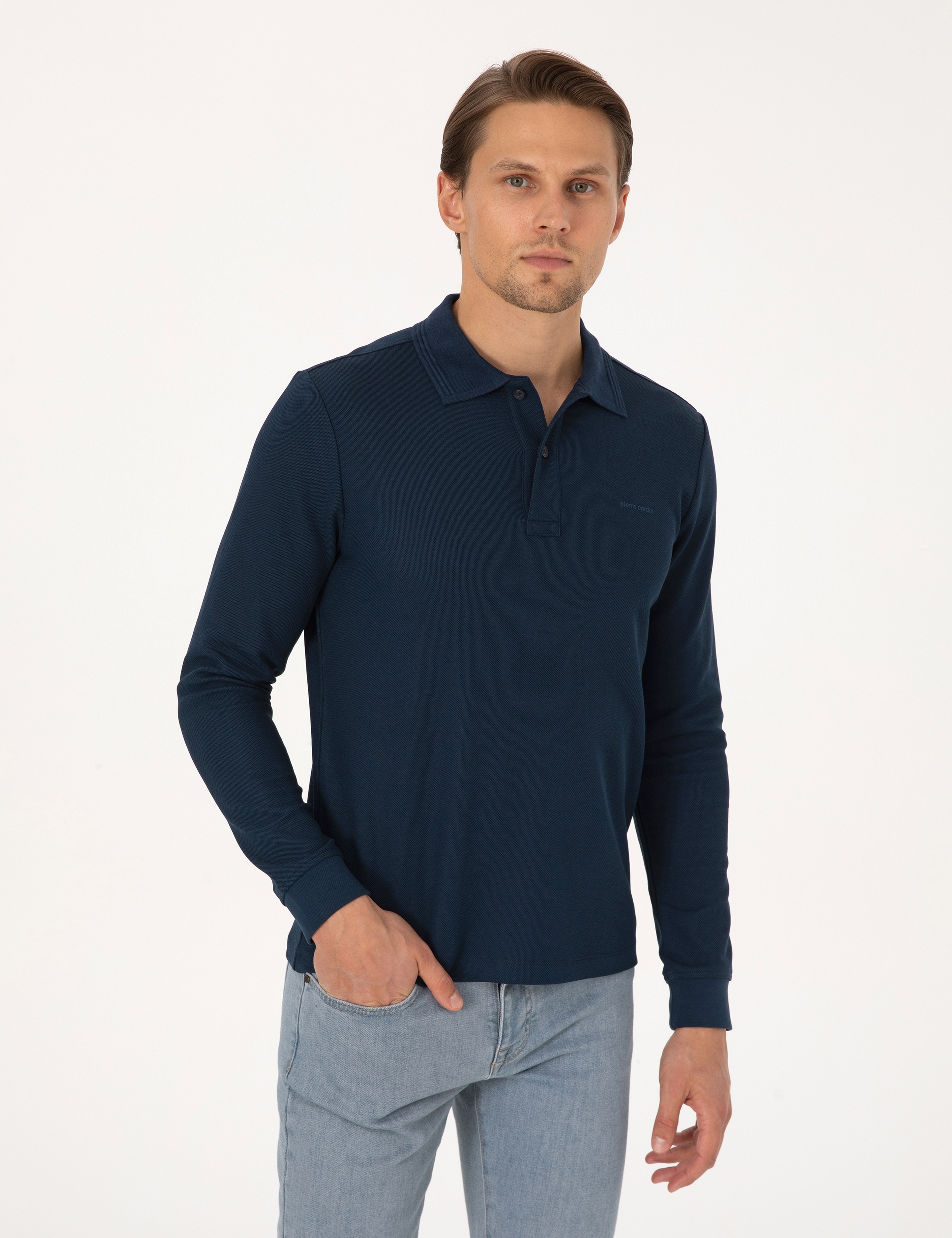 Lacivert Slim Fit Sweatshirt