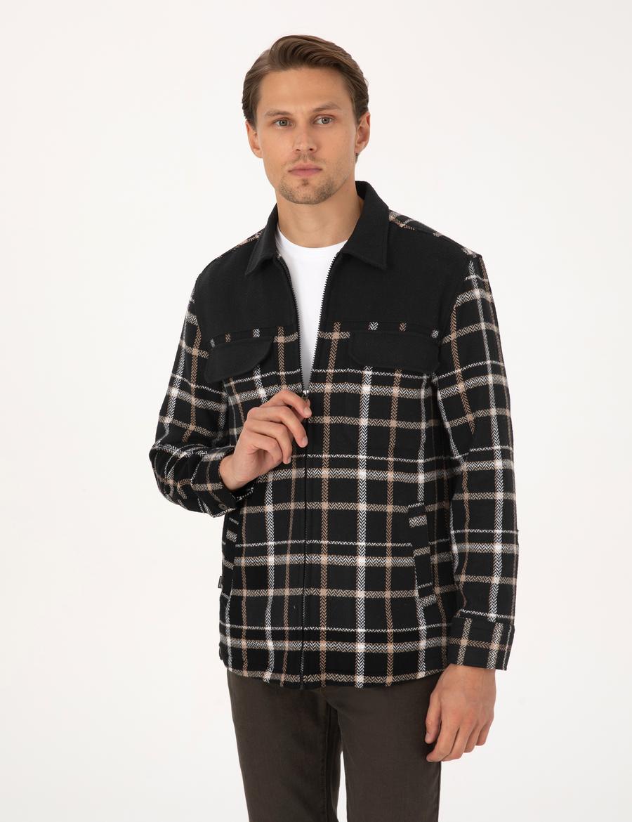 Siyah Comfort Fit Uzun Kollu Gömlek