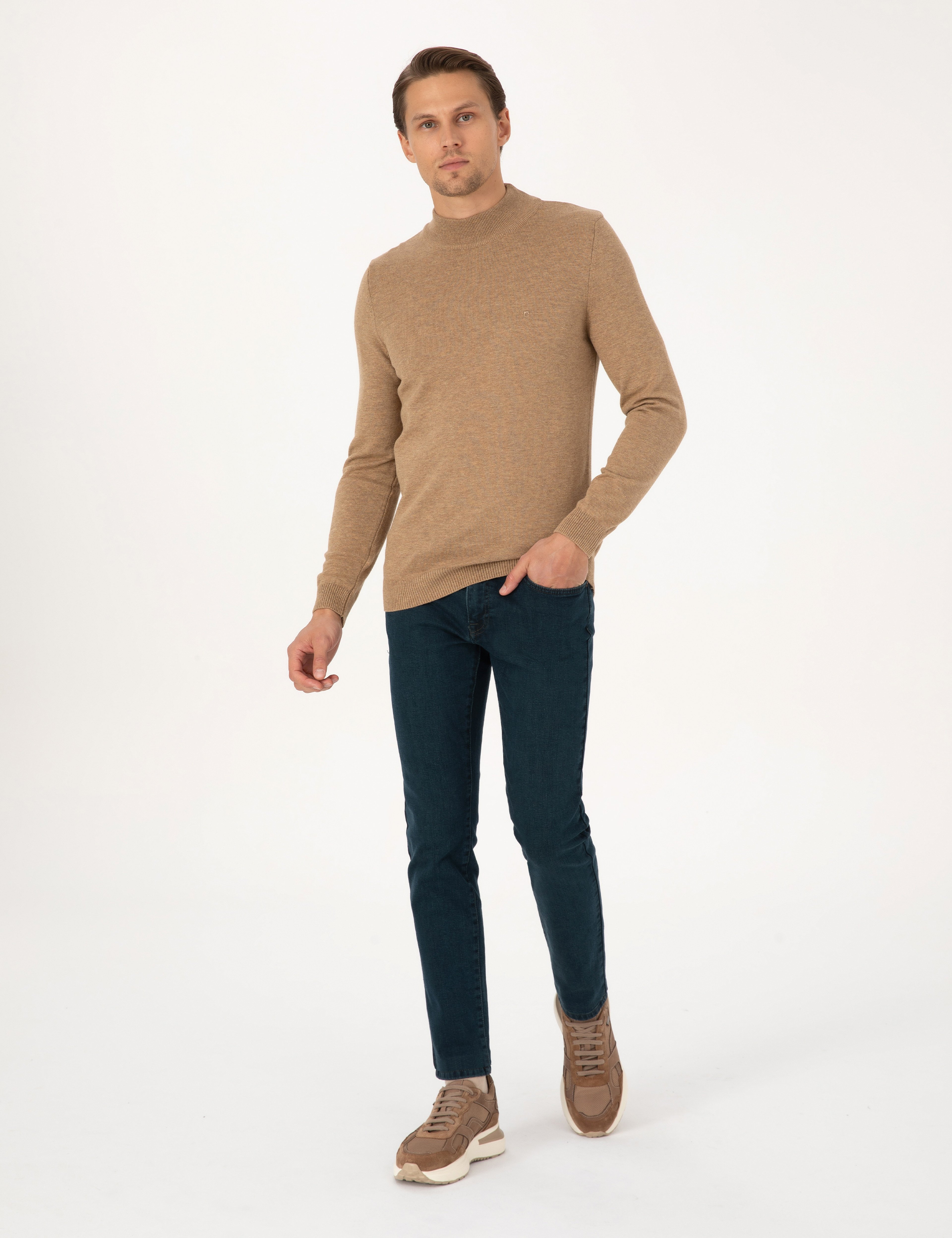 Haki Slim Fit Jean Pantolon