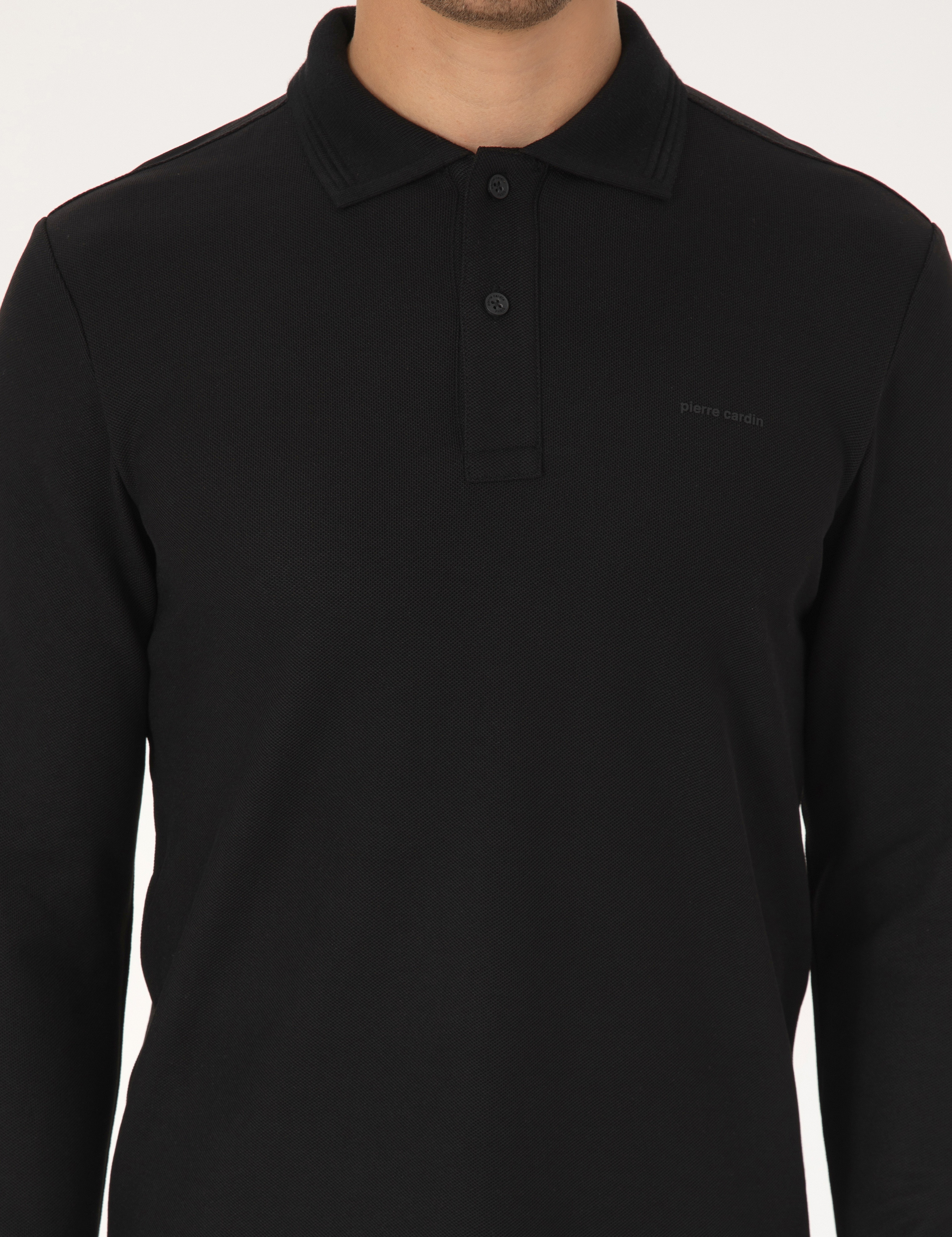 Siyah Slim Fit Sweatshirt - Image 6