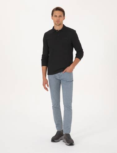 Siyah Slim Fit Sweatshirt