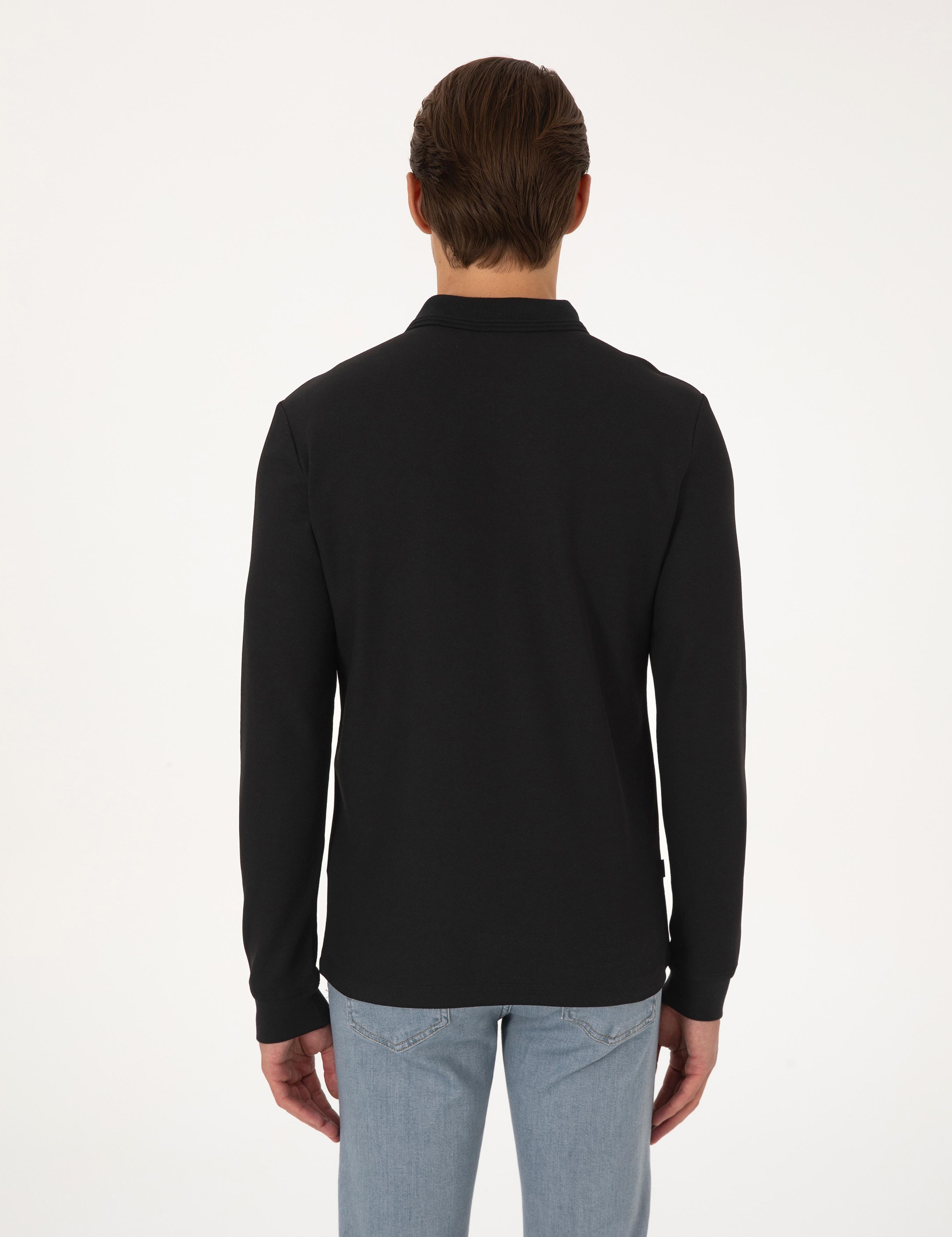 Siyah Slim Fit Sweatshirt