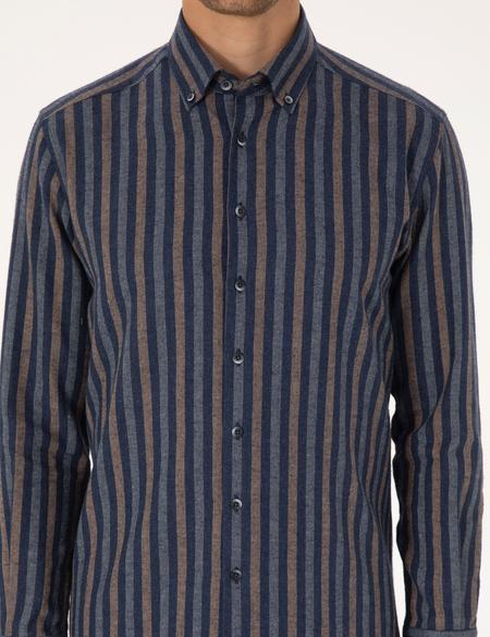 Lacivert Regular Fit Uzun Kollu Gömlek - 50312384014