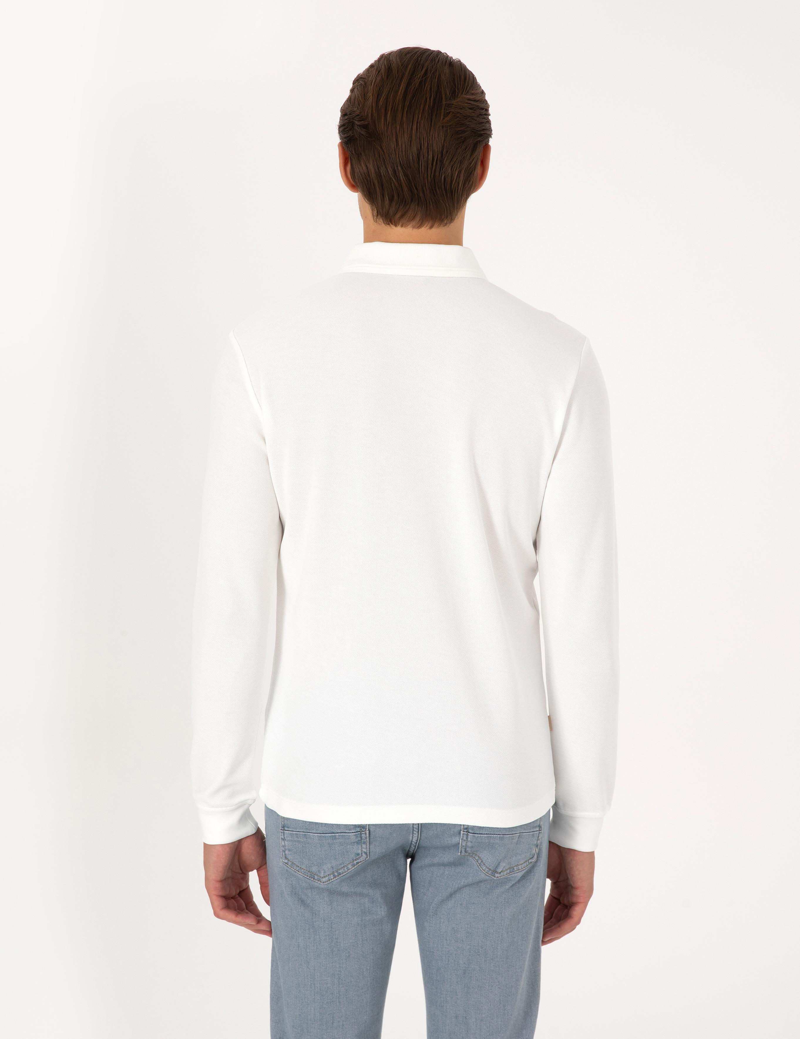 Ekru Slim Fit Sweatshirt