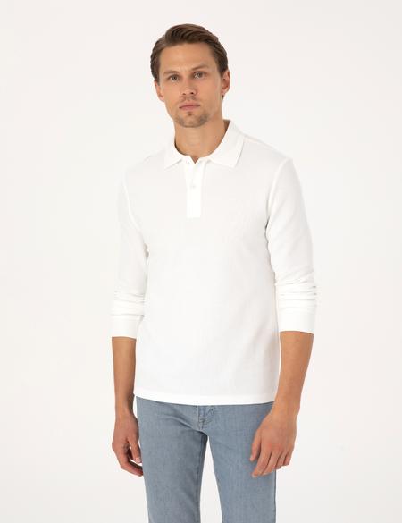 Ekru Slim Fit Sweatshirt - 50311678014