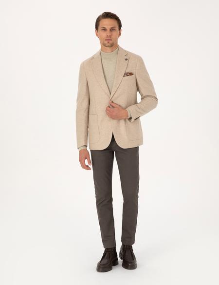 Bej Slim Fit Ceket - 50313336206