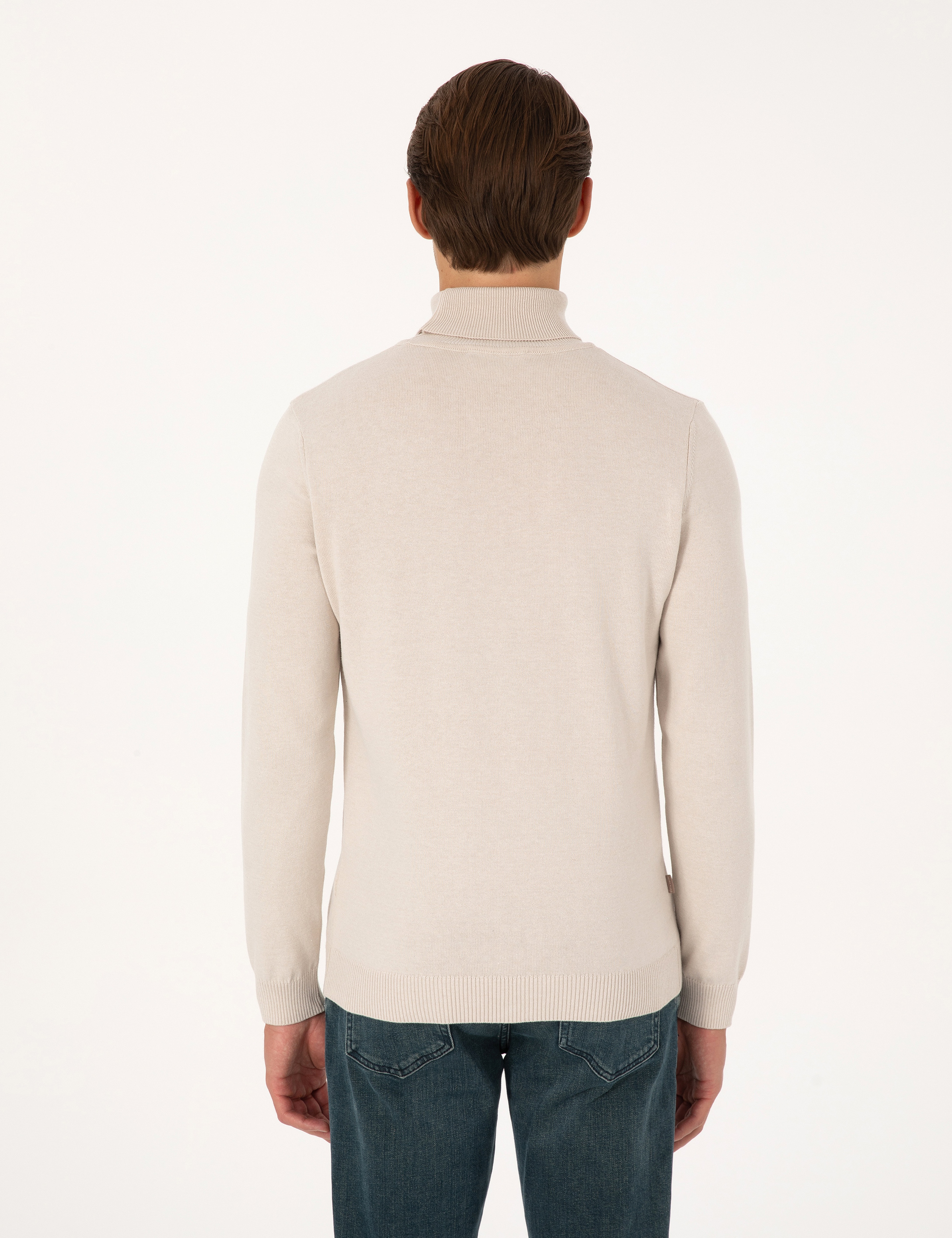 Taş Slim Fit Balıkçı Yaka Basic Triko Kazak - Image 5
