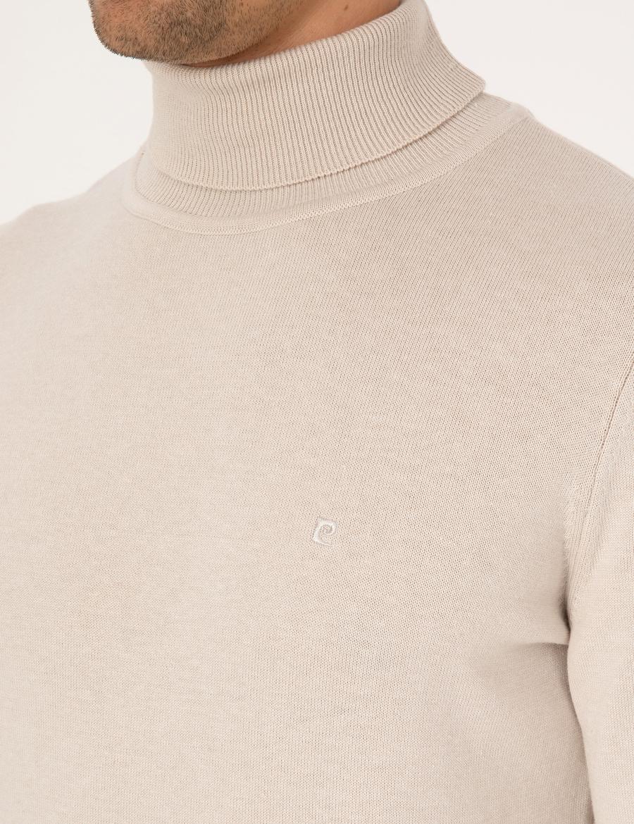 Taş Slim Fit Balıkçı Yaka Basic Triko Kazak