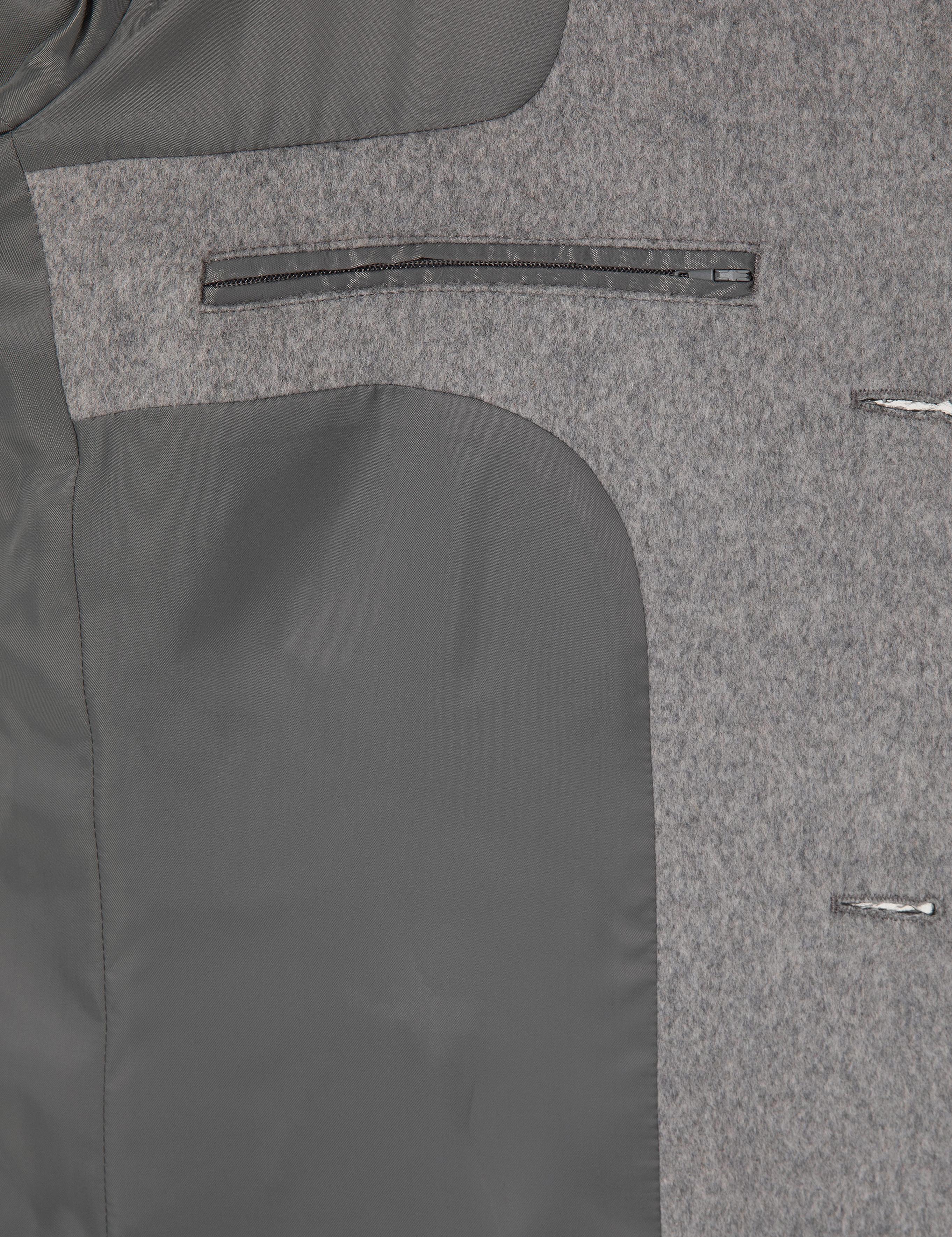 Antrasit Ekstra Slim Fit Yün Karışımlı Kaşe Kaban