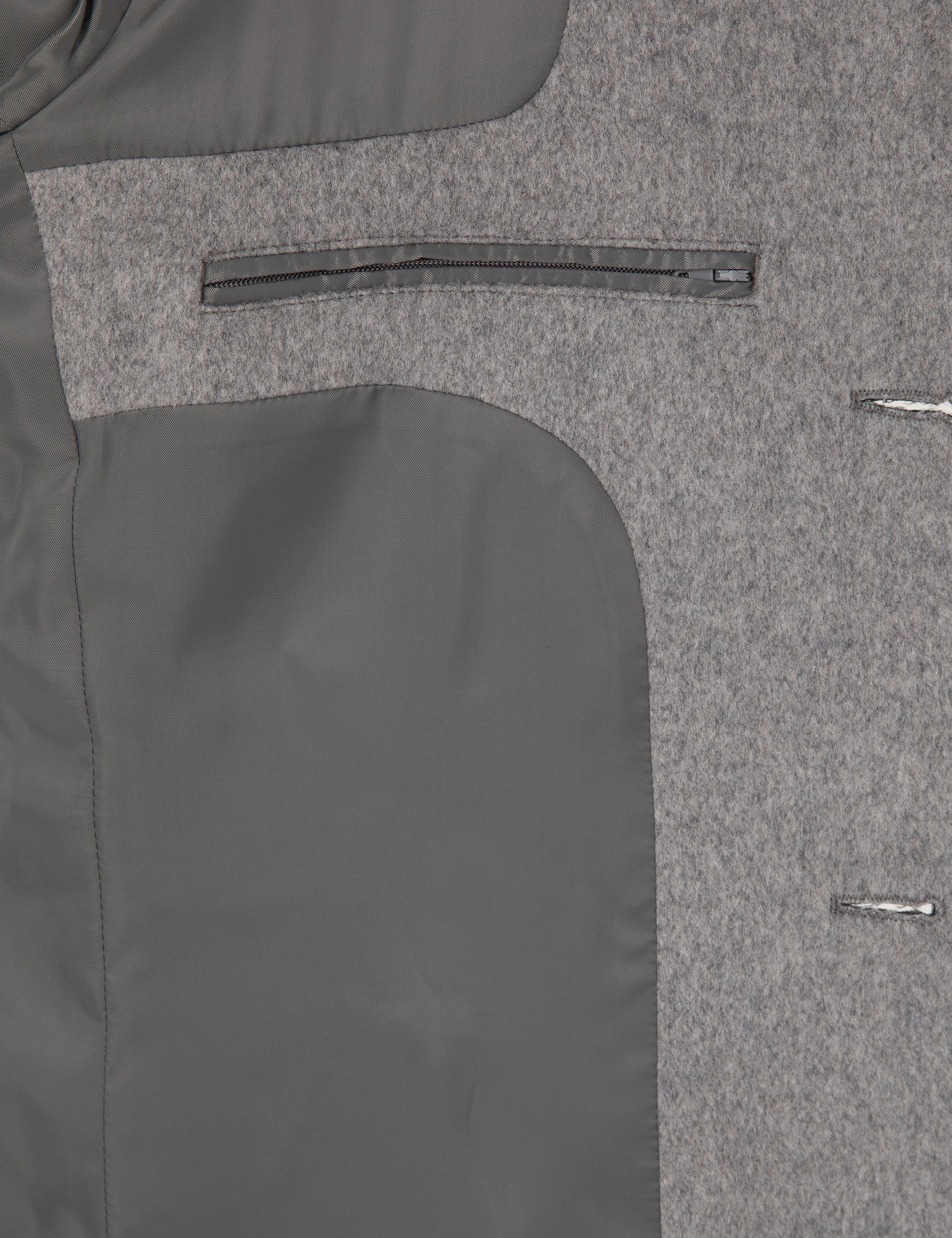 Antrasit Ekstra Slim Fit Yün Karışımlı Kaşe Kaban - Image 6