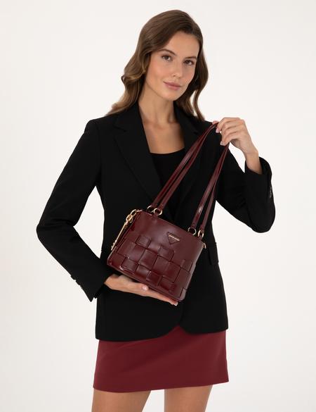 Bordo Omuz Çantası - 50321734004