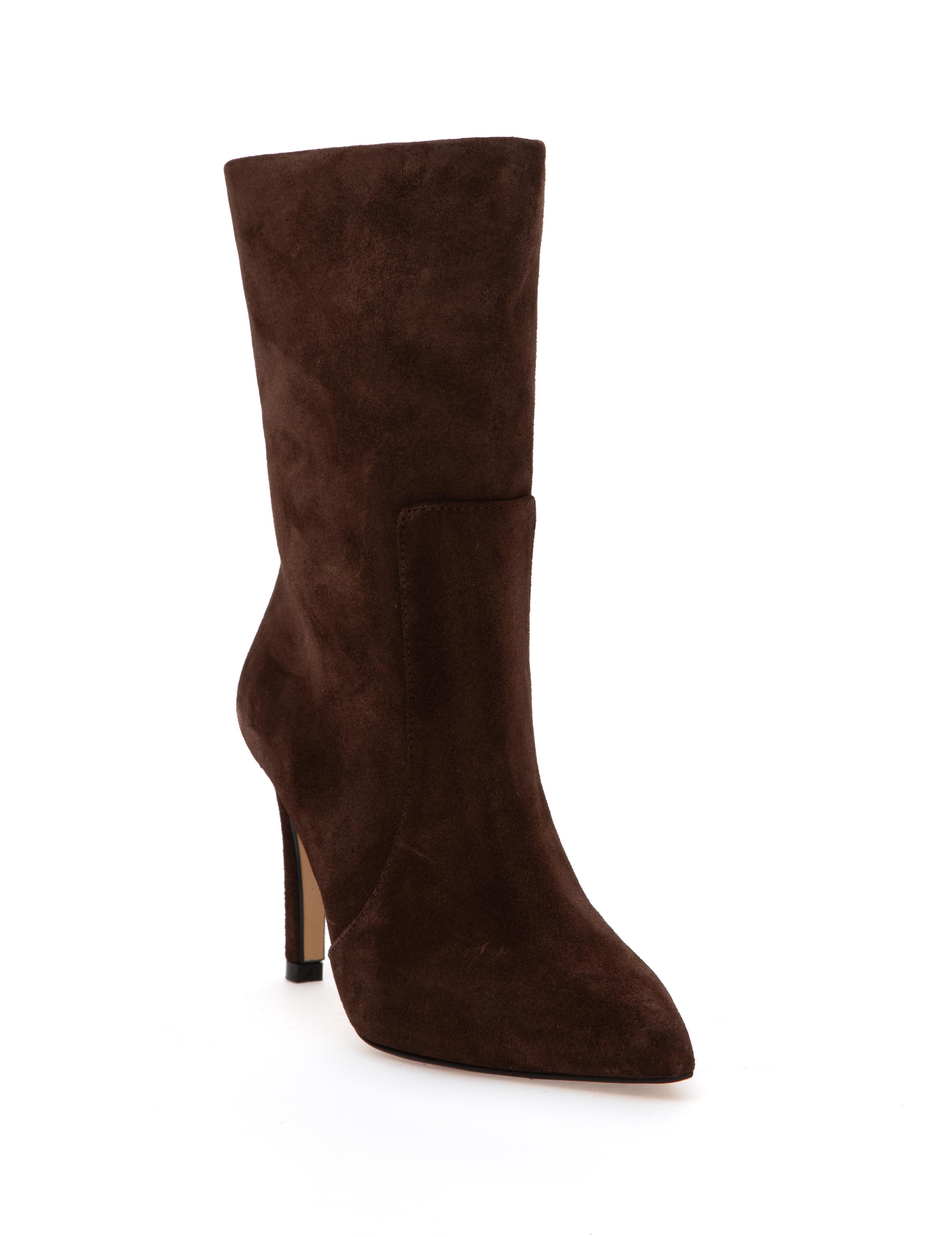 Kahverengi Topuklu Deri Bot