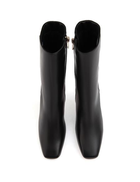 Siyah Topuklu Deri Bot - 50315601004