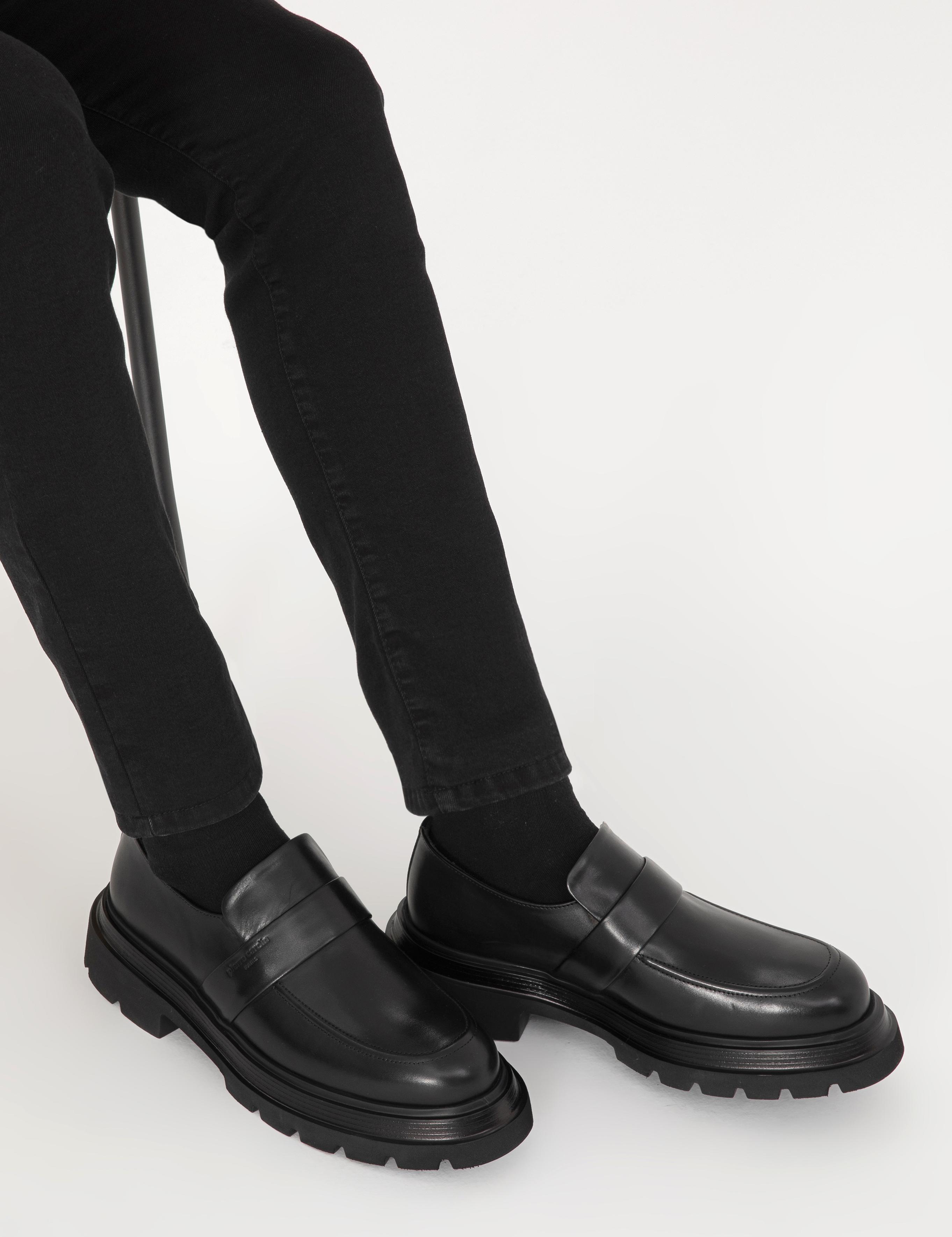 Siyah %100 Deri Casual Ayakkabı