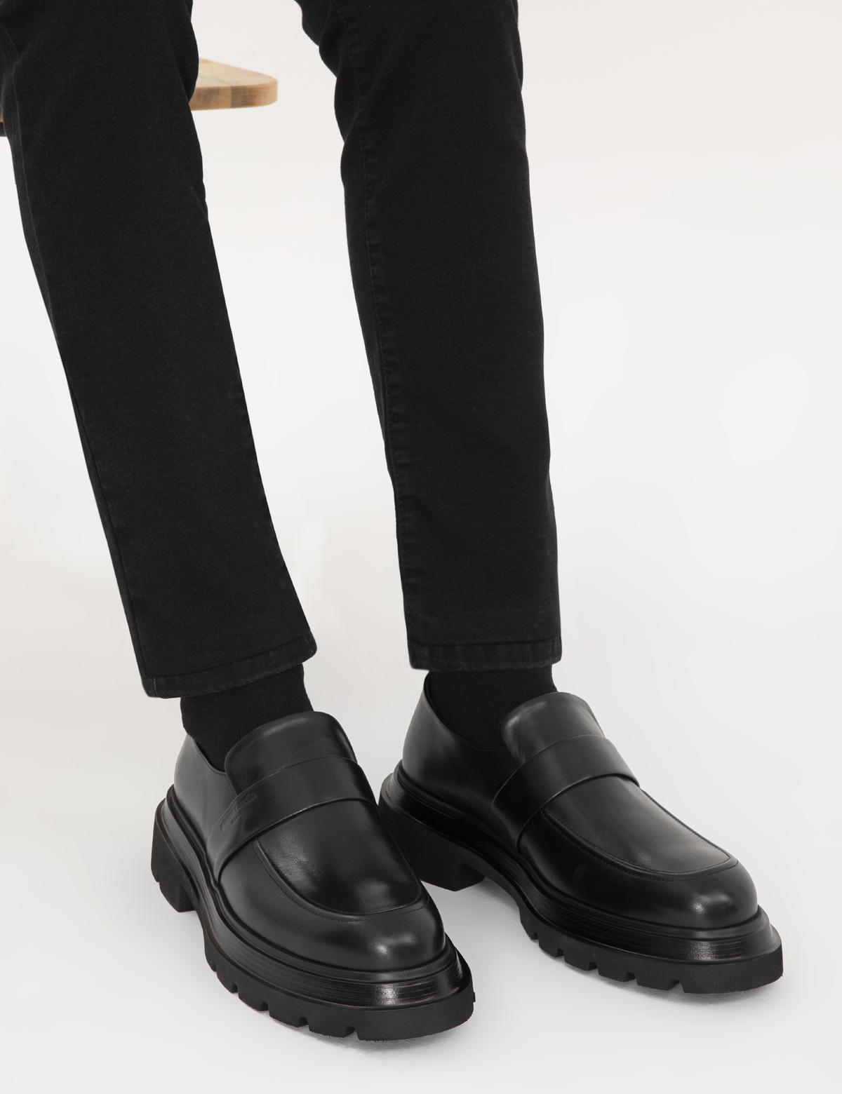 Siyah %100 Deri Casual Ayakkabı - 50315665014