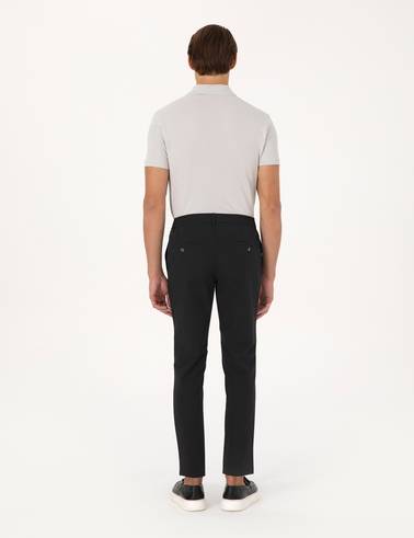 Siyah Beli Kordonlu Klasik Jogger Pantolon