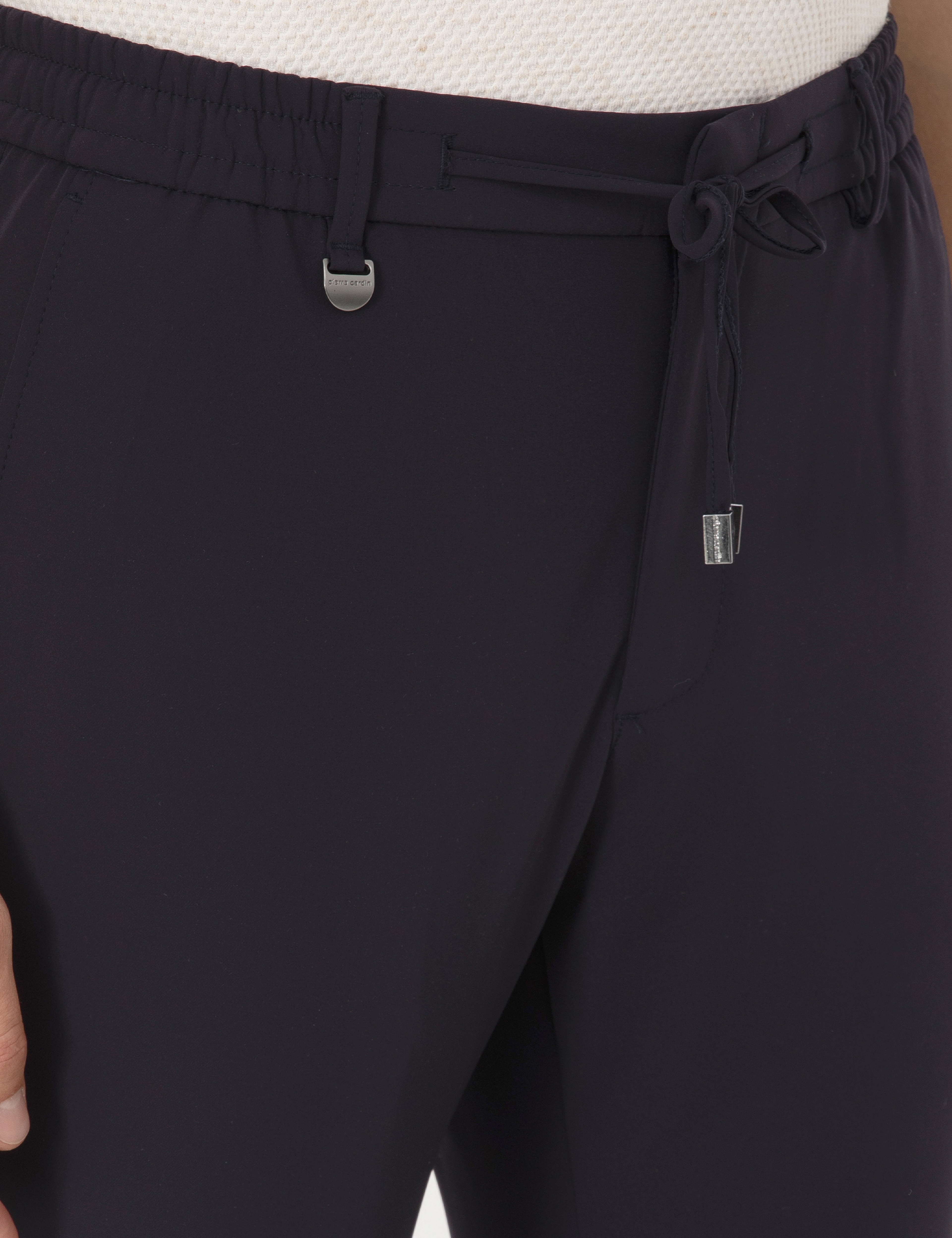 Lacivert Beli Kordonlu Klasik Jogger Pantolon - Image 5