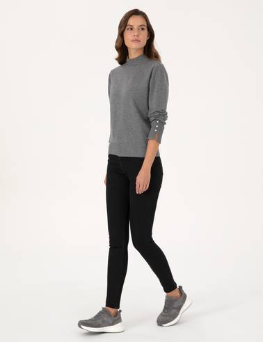Siyah Skinny Fit Jean Pantolon