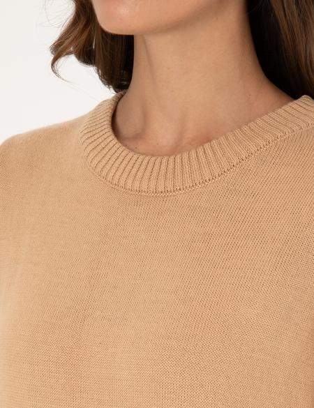 Bej Melanj Regular Fit Triko Elbise - 50300115008