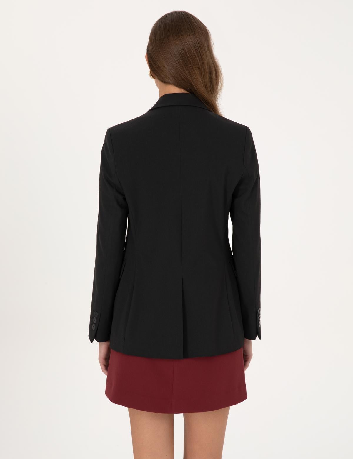 Siyah Slim Fit Ceket - 50319423027