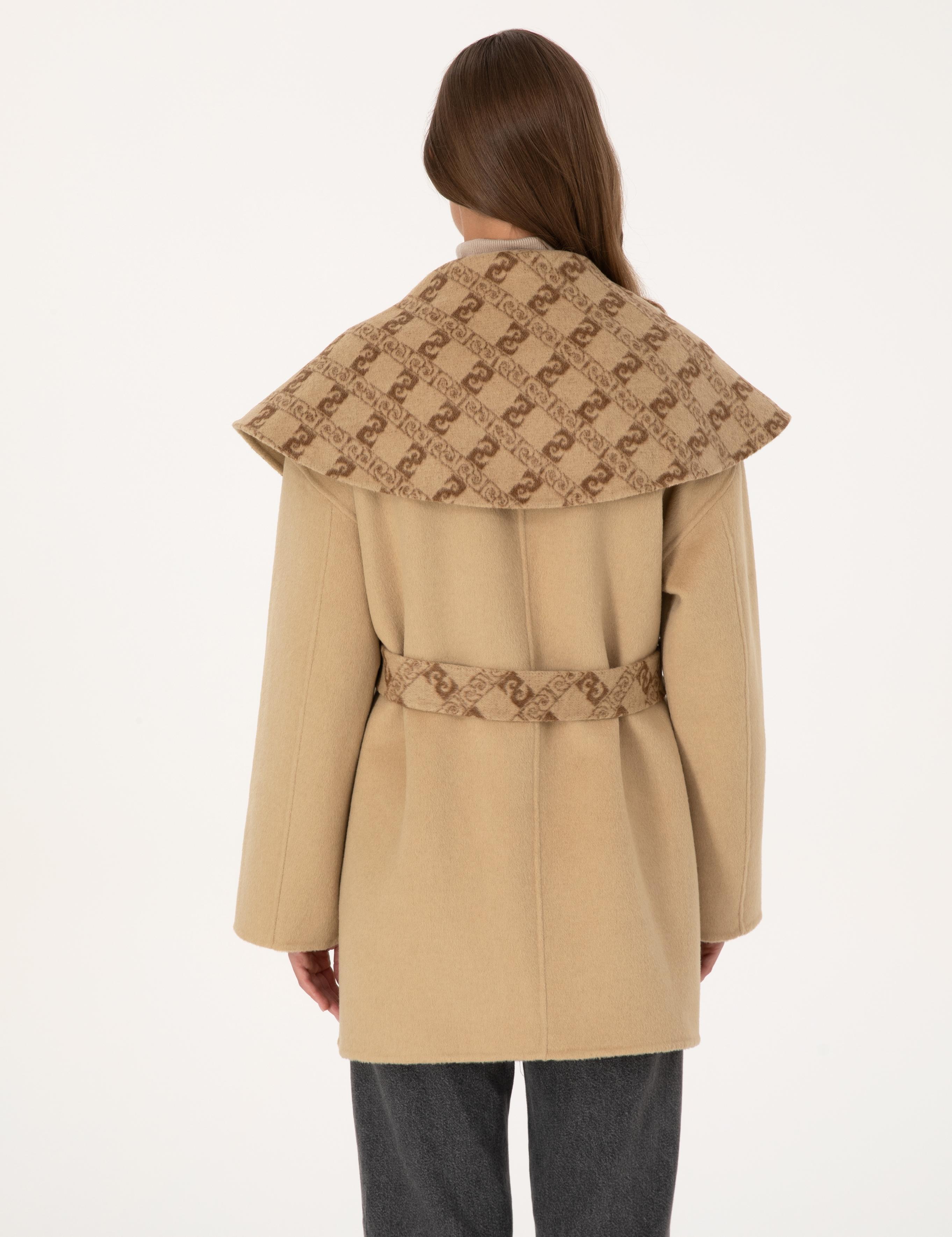 Bej Comfort Fit Kaşe Kaban