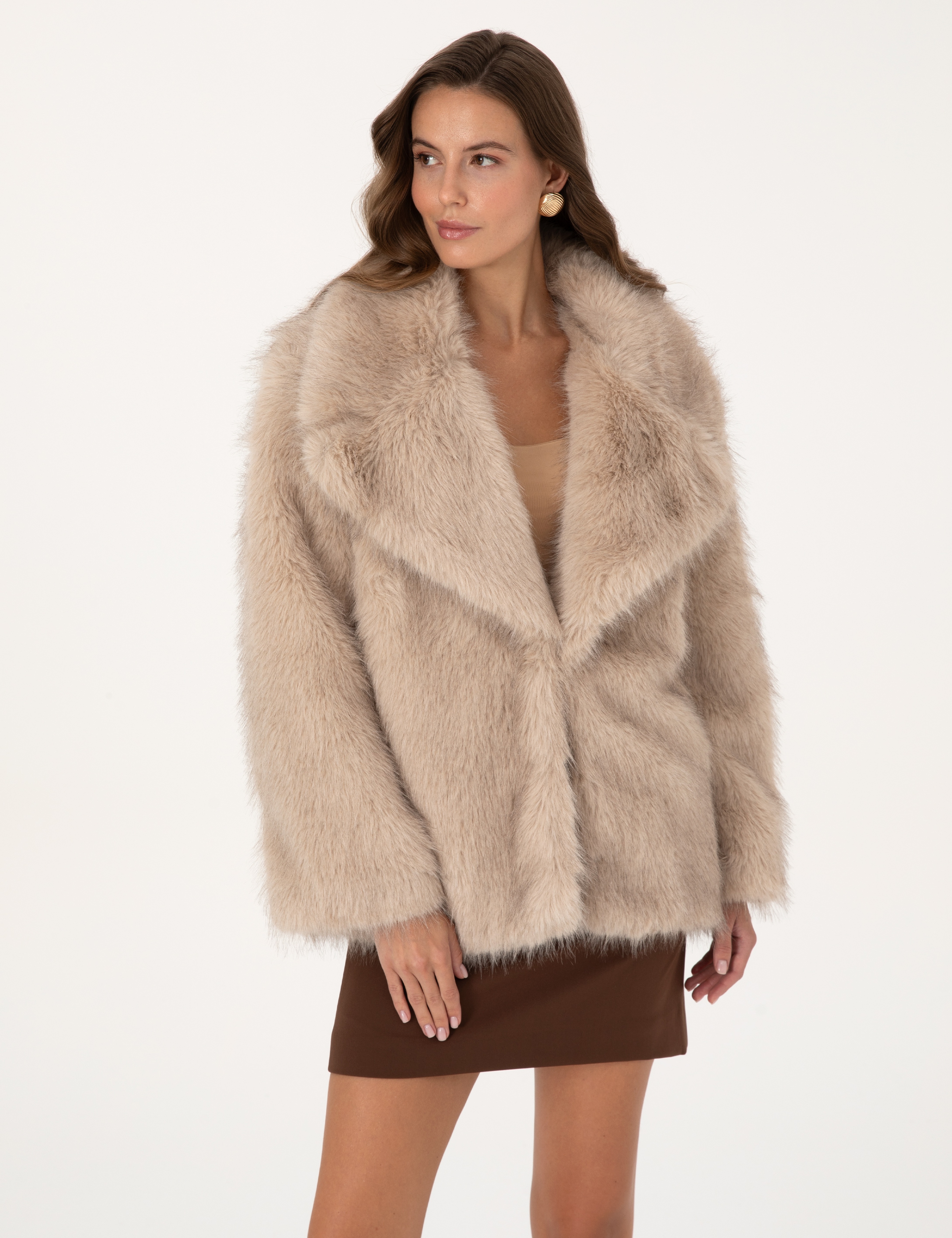Bej Melanj Comfort Fit Mont - Image 3