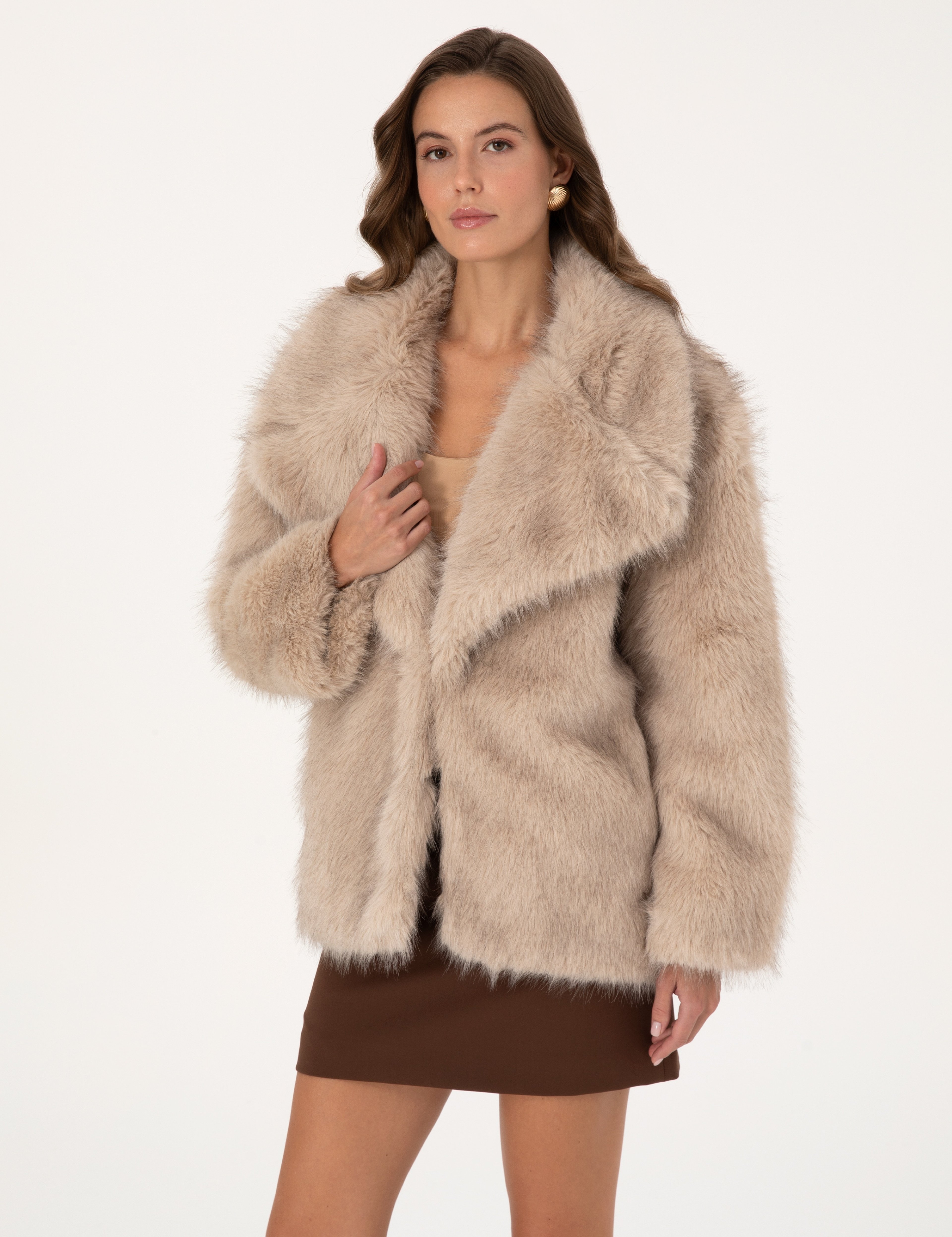 Bej Melanj Comfort Fit Mont - Image 1