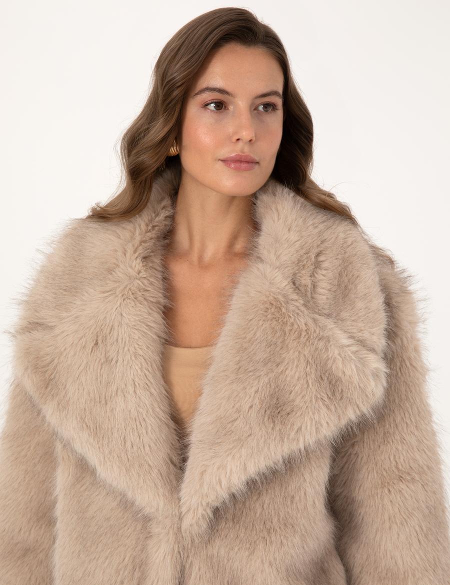 Bej Melanj Comfort Fit Mont