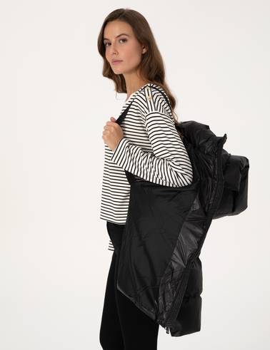 Siyah Oversize Mont