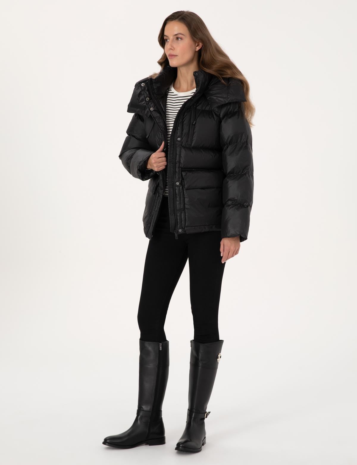 Siyah Oversize Mont - 50309064002