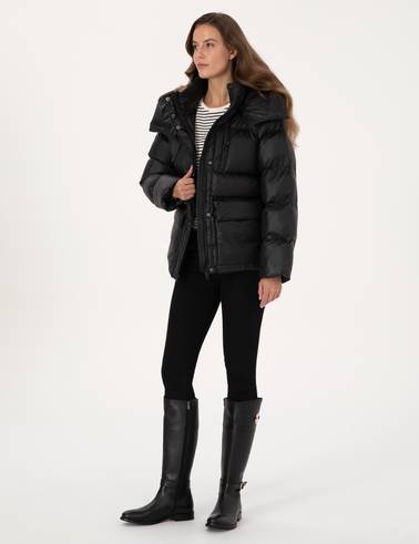 Siyah Oversize Mont