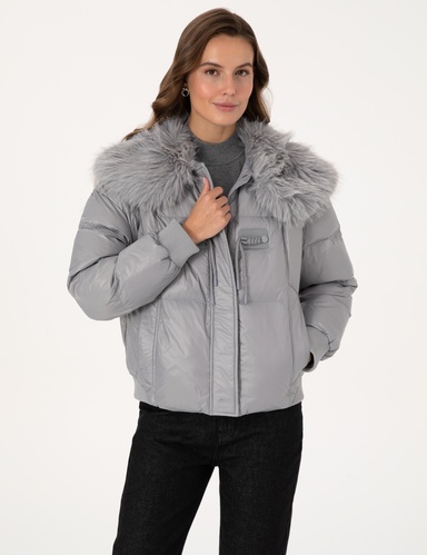 Gri Regular Fit Mont