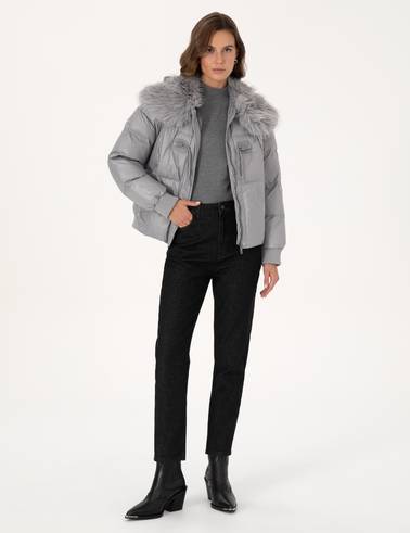 Gri Regular Fit Mont