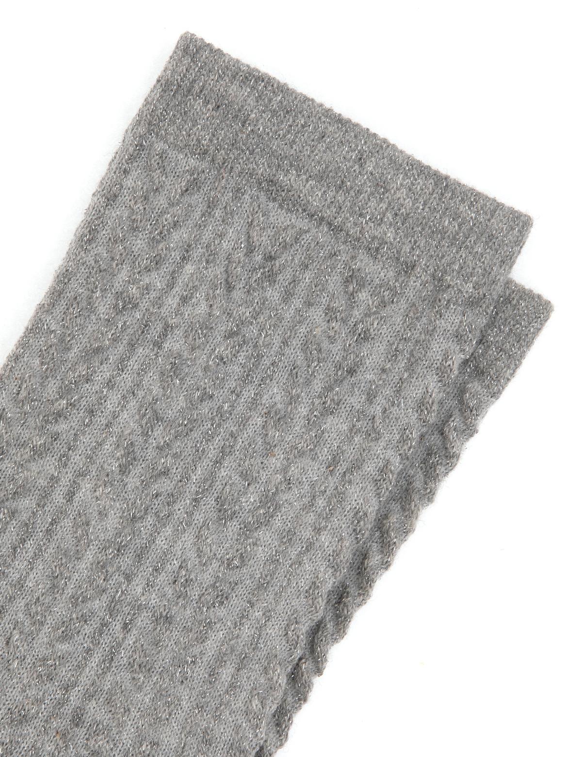 Kadın Gri Soket Çorap - 50315963001