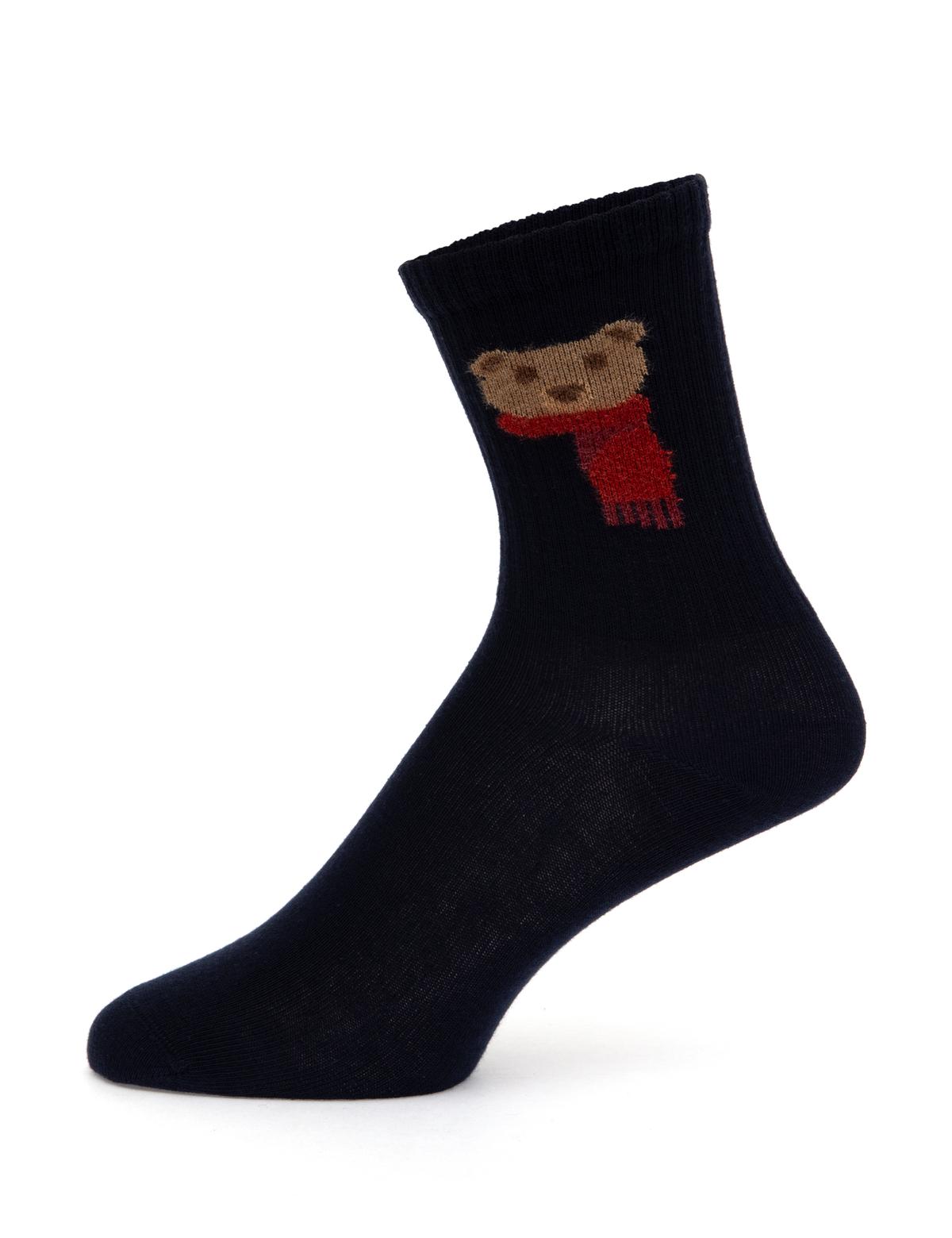 Kadın Lacivert Soket Çorap