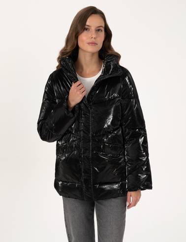 Siyah Comfort Fit Mont