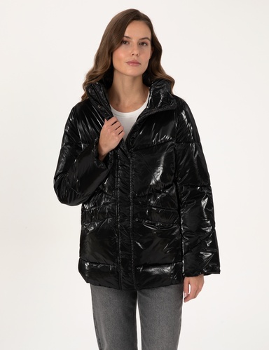 Siyah Comfort Fit Mont