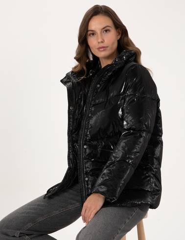 Siyah Comfort Fit Mont