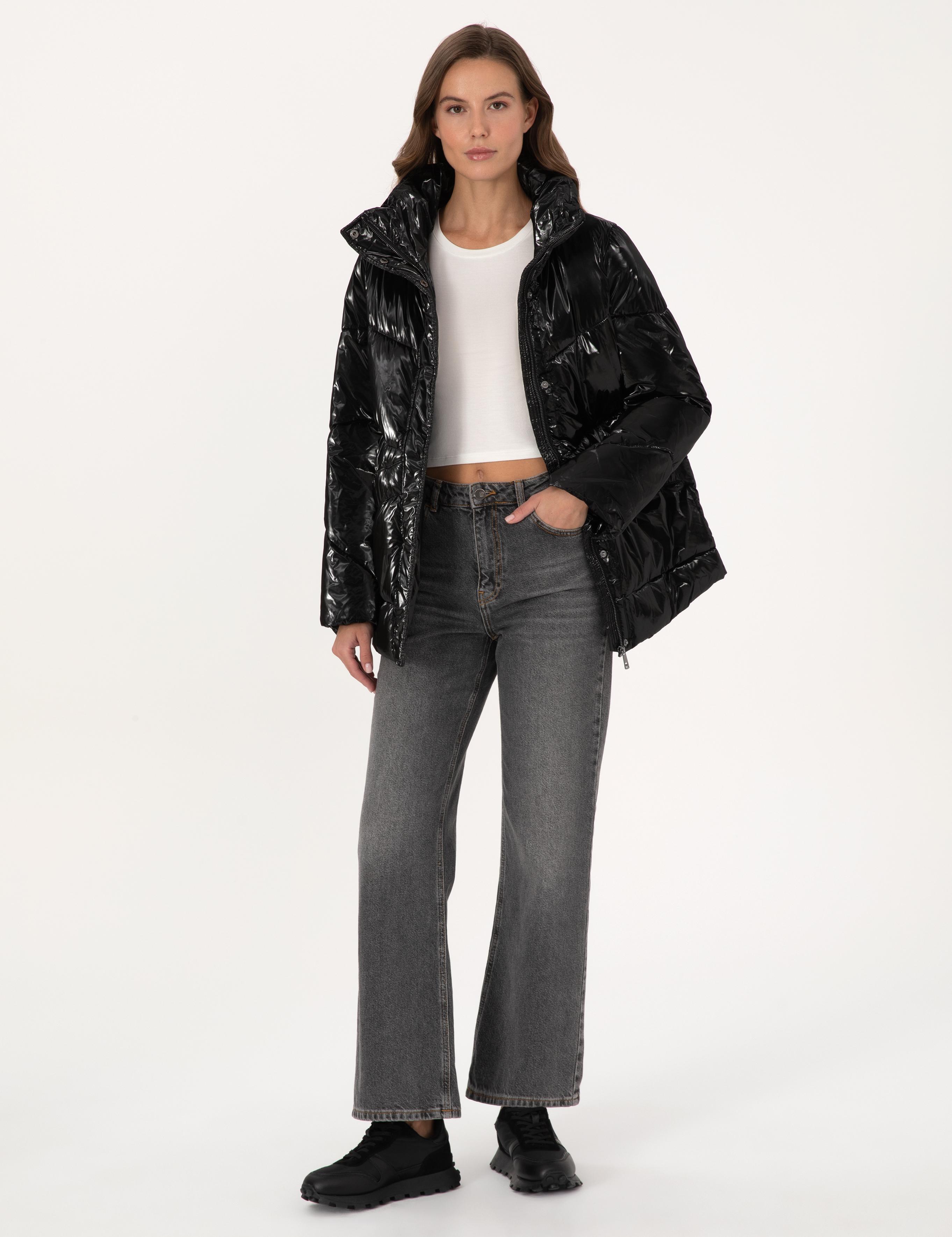 Siyah Comfort Fit Mont