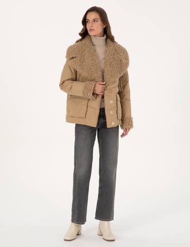 Bej Comfort Fit Mont