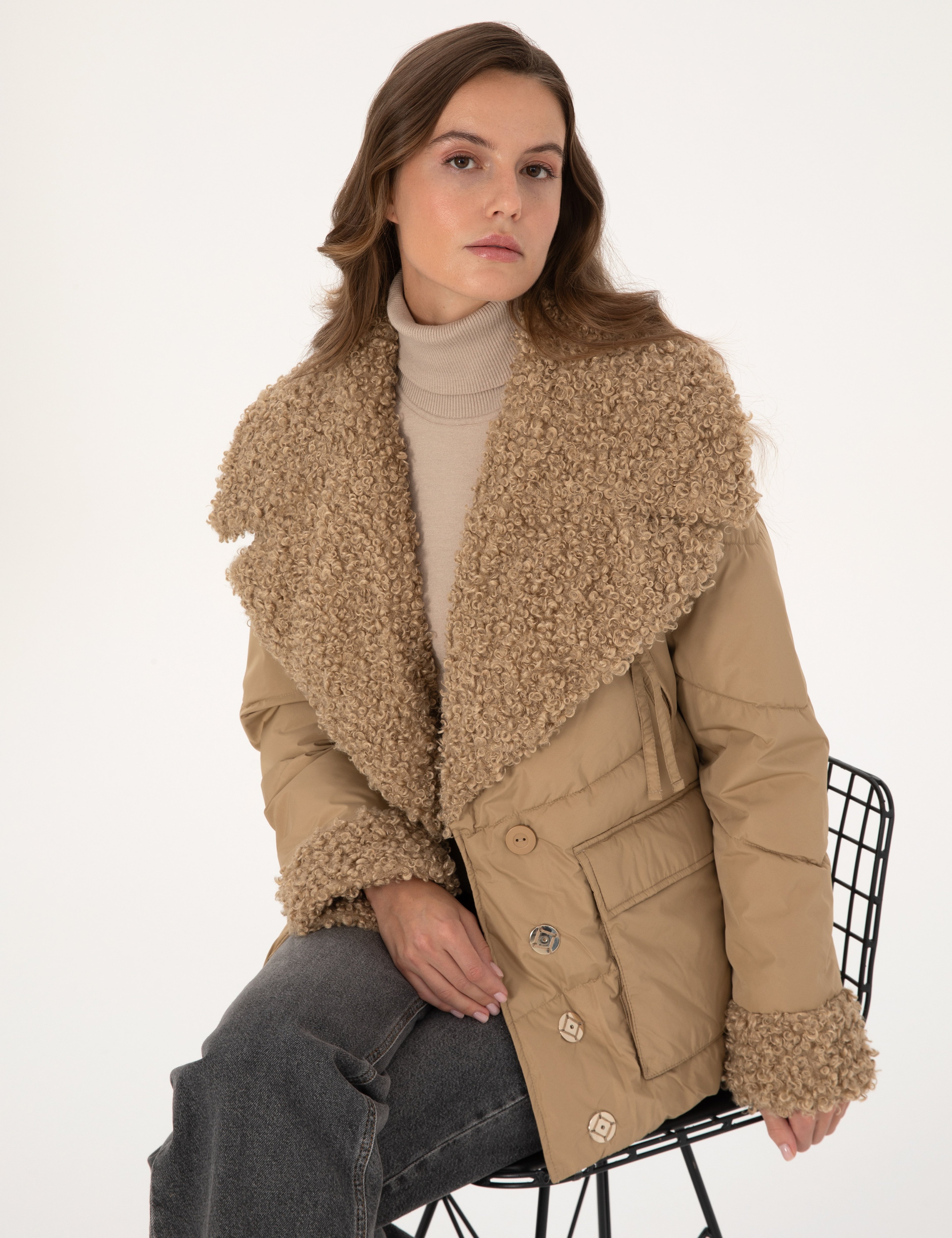 Bej Comfort Fit Mont - Image 3