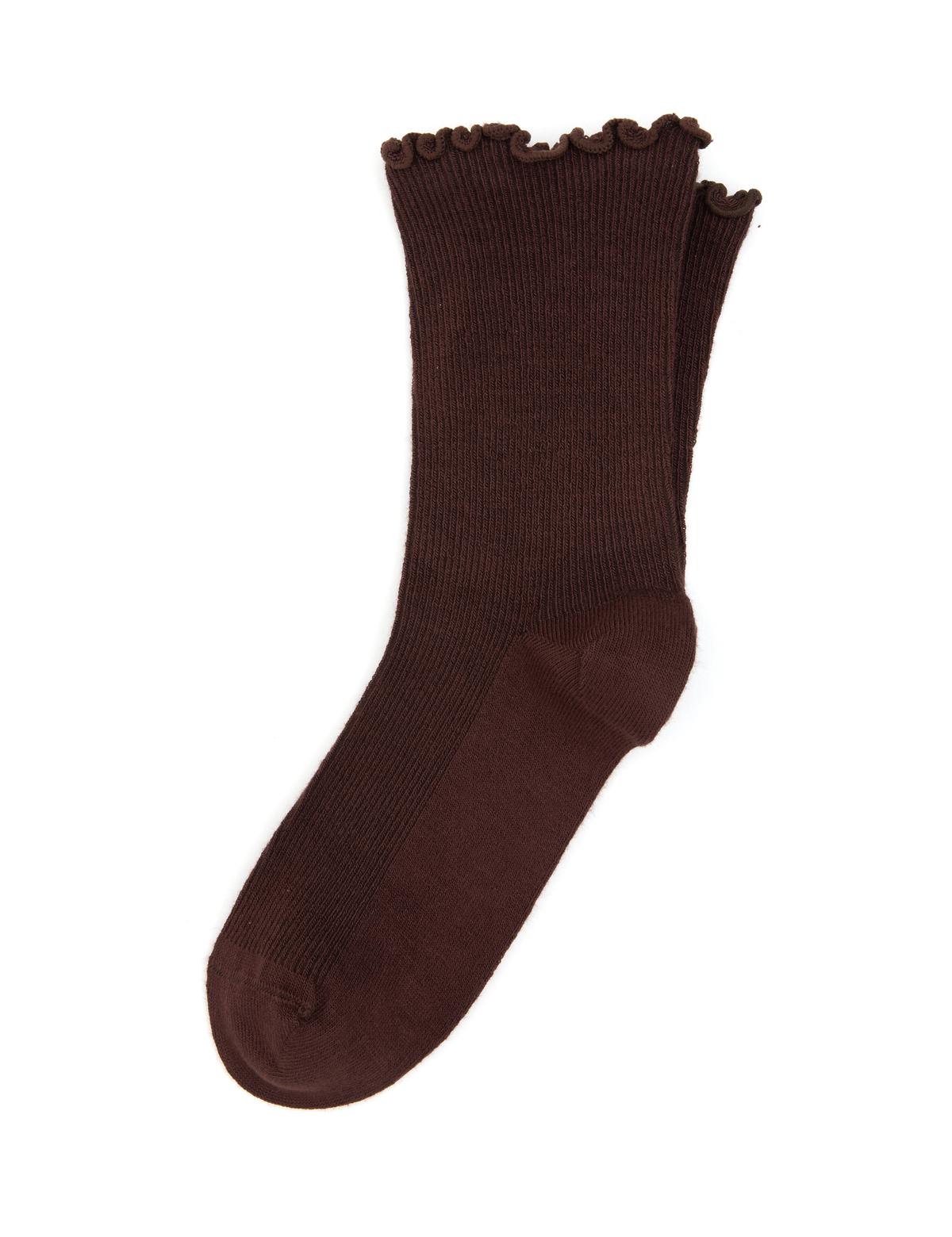 Kadın Kahverengi Soket Çorap - 50315968004