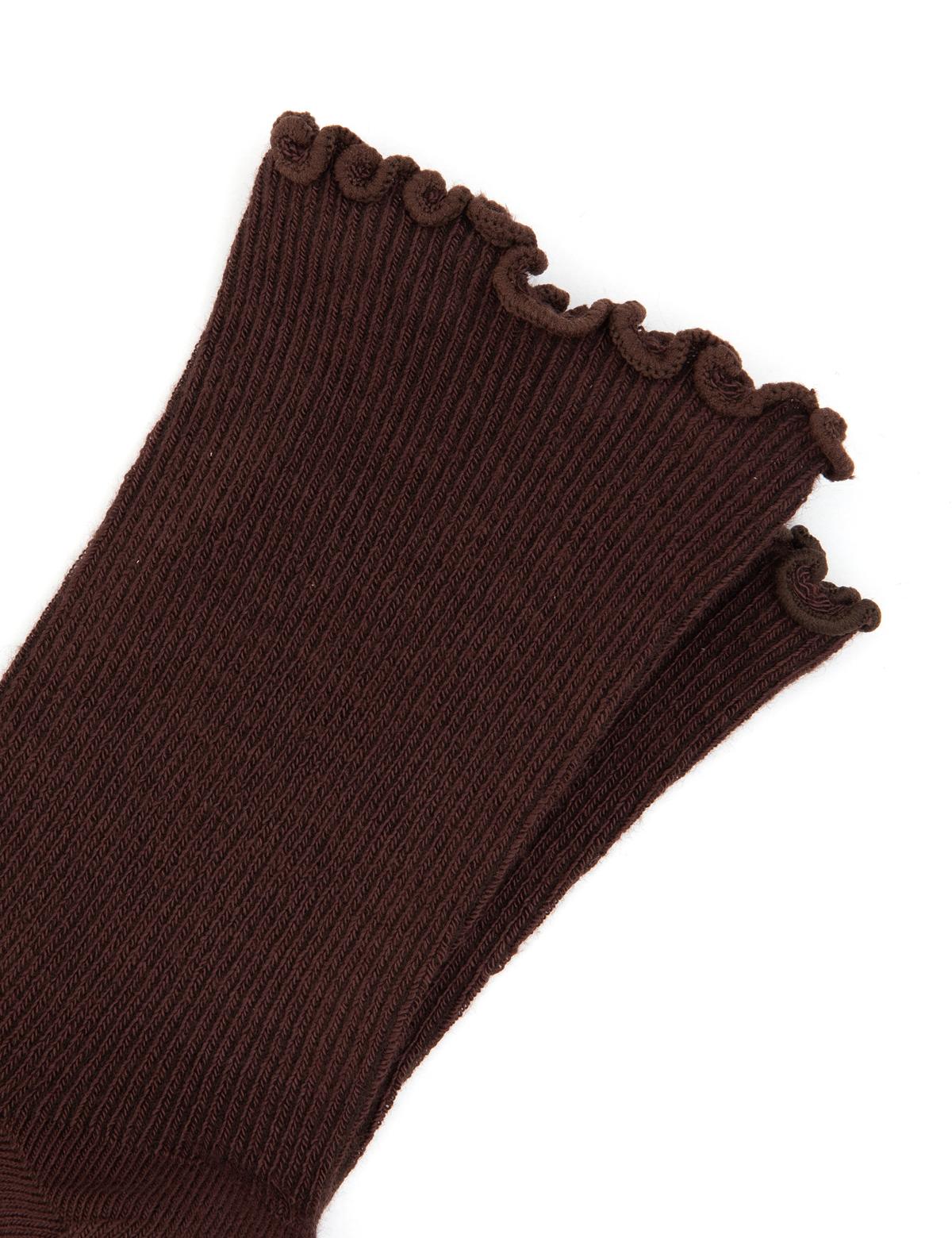 Kadın Kahverengi Soket Çorap - 50315968004