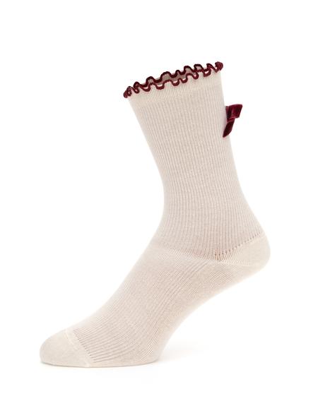 Kadın Bordo Soket Çorap - 50315961001