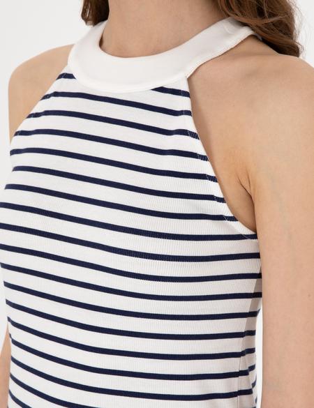 Lacivert Ex. Slim Fit Örme Bluz - 50305786037